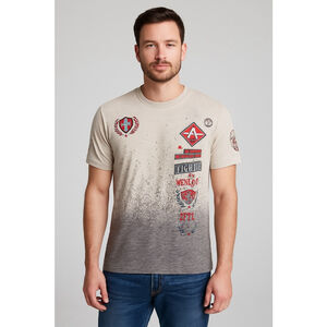 Men's American Fighter Short Sleeve Tee L Grey